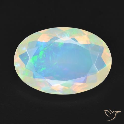 4.44ct Натуральный Многоцветный Опал, Овал, Прозрачный