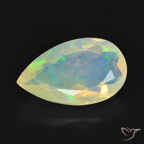 3.12ct Натуральный Многоцветный Опал, Форма груши, Прозрачный