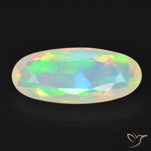 4.21ct Натуральный Многоцветный Опал, Овал, Прозрачный