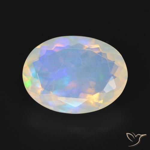 3.67ct Натуральный Многоцветный Опал, Овал, Прозрачный