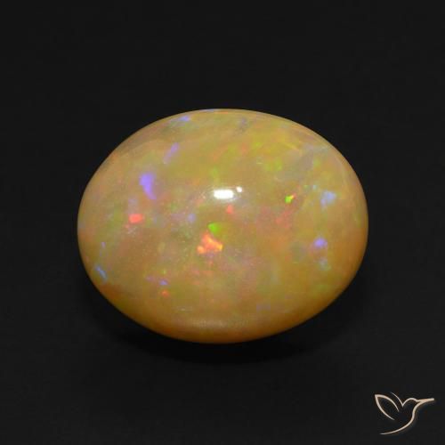 5.88ct Натуральный Многоцветный Опал, Овал, Полупрозрачный
