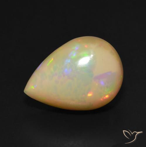 3.95ct Натуральный Многоцветный Опал, Форма груши, Полупрозрачный