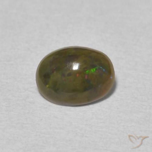 0.56ct Натуральный Многоцветный Опал, Овал, Непрозрачный
