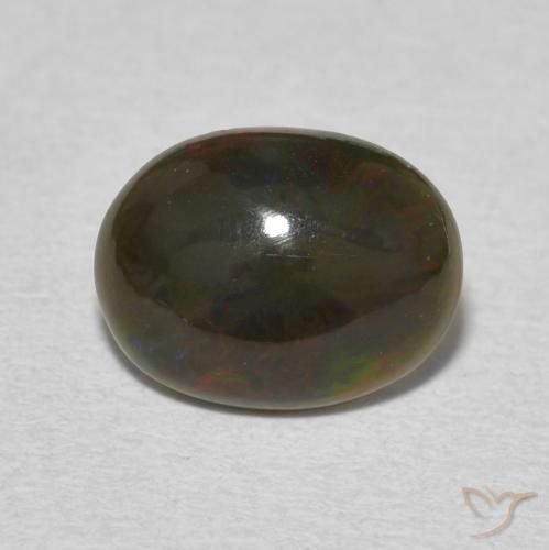 1.35ct Натуральный Многоцветный Опал, Овал, Непрозрачный