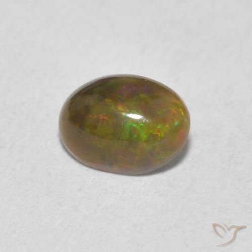 0.50ct Натуральный Многоцветный Опал, Овал, Непрозрачный