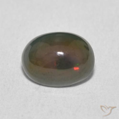 0.92ct Натуральный Многоцветный Опал, Овал, Непрозрачный