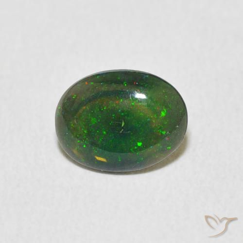 0.53ct Натуральный Многоцветный Опал, Овал, Непрозрачный