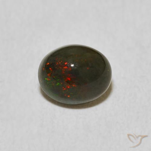 0.68ct Натуральный Многоцветный Опал, Овал, Непрозрачный