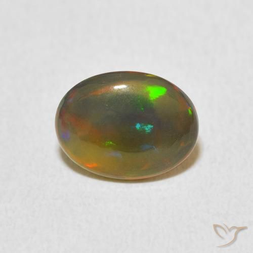 0.81ct Натуральный Многоцветный Опал, Овал, Непрозрачный