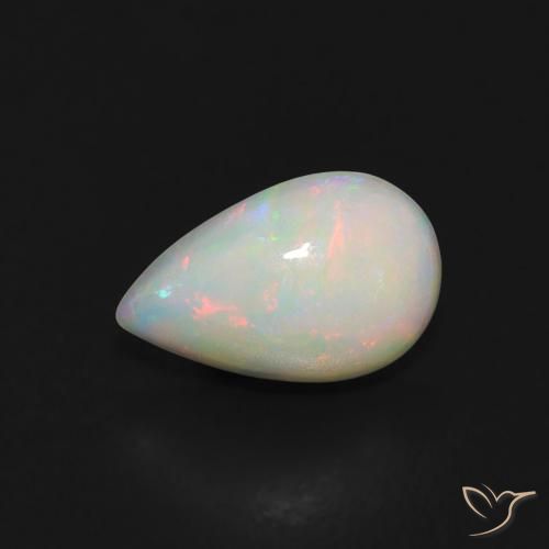 0.45ct Натуральный Многоцветный Опал, Форма груши, Прозрачный