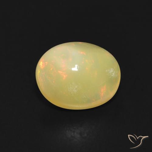 0.74ct Натуральный Многоцветный Опал, Овал, Прозрачный