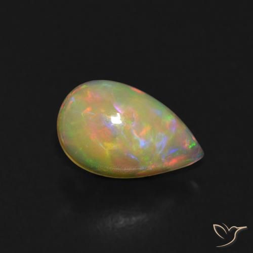 0.48ct Натуральный Многоцветный Опал, Форма груши, Прозрачный