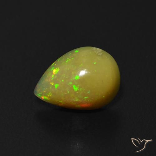 0.68ct Натуральный Многоцветный Опал, Форма груши, Прозрачный
