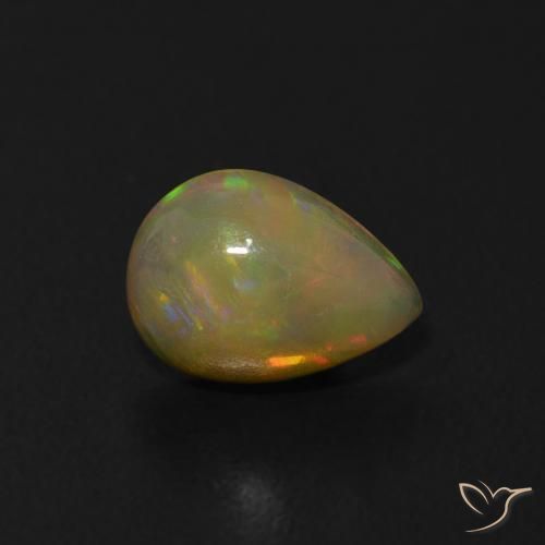0.49ct Натуральный Многоцветный Опал, Форма груши, Прозрачный