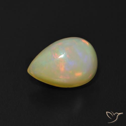 1.05ct Натуральный Многоцветный Опал, Форма груши, Прозрачный