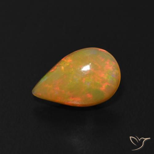 0.50ct Натуральный Многоцветный Опал, Форма груши, Прозрачный