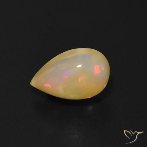 0.65ct Натуральный Многоцветный Опал, Форма груши, Прозрачный