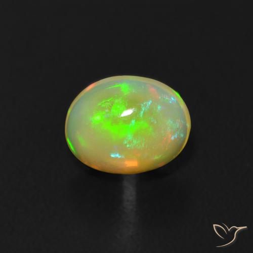 0.45ct Натуральный Многоцветный Опал, Овал, Прозрачный
