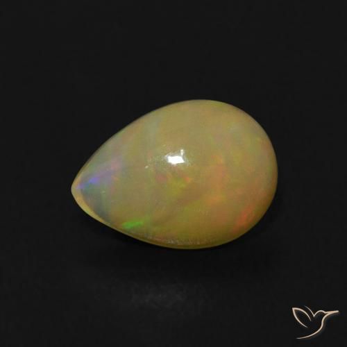 0.39ct Натуральный Многоцветный Опал, Форма груши, Прозрачный