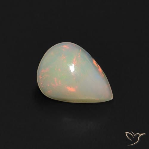 0.36ct Натуральный Многоцветный Опал, Форма груши, Прозрачный