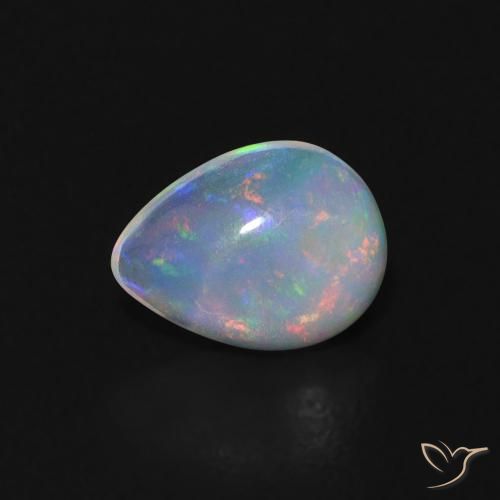 0.50ct Натуральный Многоцветный Опал, Форма груши, Прозрачный