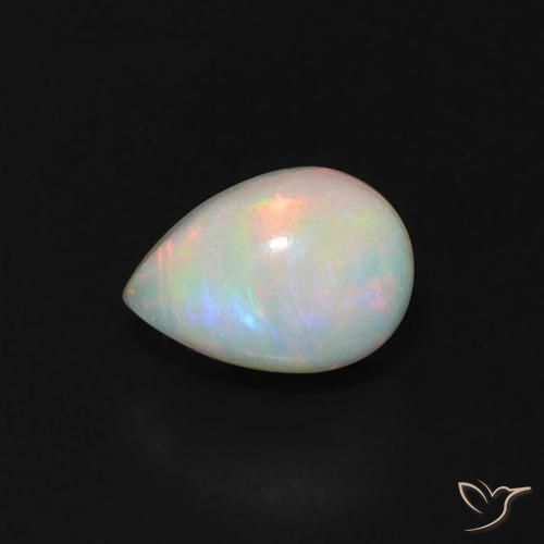 0.64ct Натуральный Многоцветный Опал, Форма груши, Прозрачный
