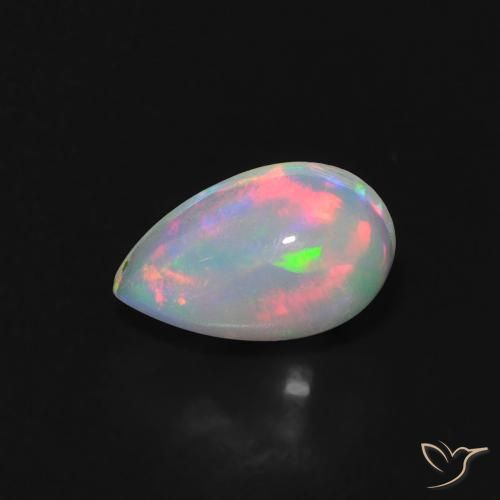 0.61ct Натуральный Многоцветный Опал, Форма груши, Прозрачный