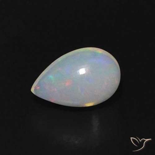 0.59ct Натуральный Многоцветный Опал, Форма груши, Прозрачный
