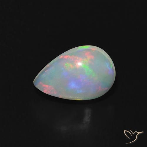 0.56ct Натуральный Многоцветный Опал, Форма груши, Прозрачный