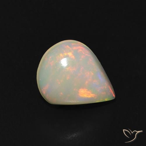 0.67ct Натуральный Многоцветный Опал, Форма груши, Прозрачный