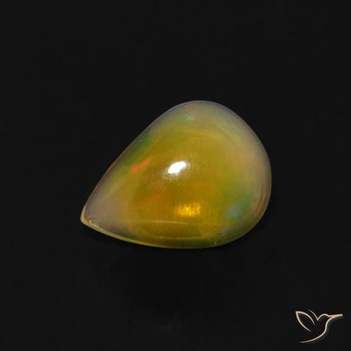 0.53ct Натуральный Многоцветный Опал, Форма груши, Прозрачный