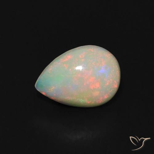 0.45ct Натуральный Многоцветный Опал, Форма груши, Прозрачный