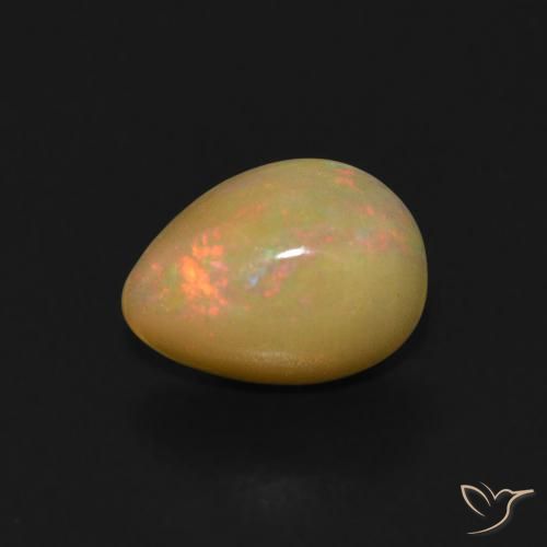 0.48ct Натуральный Многоцветный Опал, Форма груши, Прозрачный