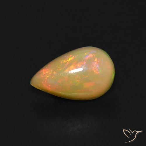 0.53ct Натуральный Многоцветный Опал, Форма груши, Прозрачный