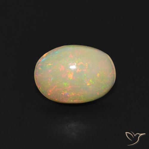 0.44ct Натуральный Многоцветный Опал, Овал, Прозрачный