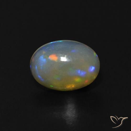 0.52ct Натуральный Голубовато-белый Опал, Овал, Прозрачный
