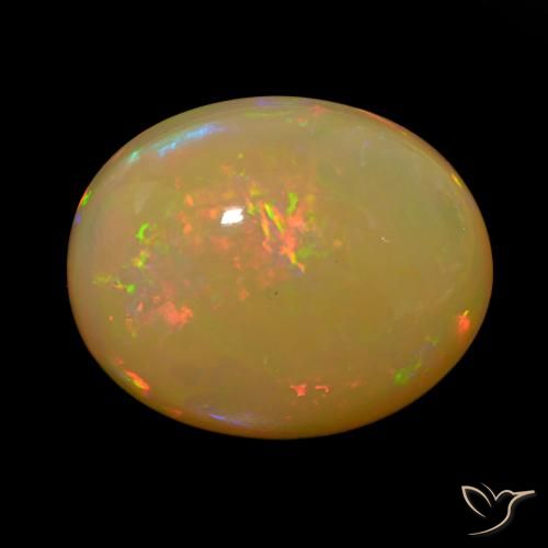 20.25ct Натуральный Многоцветный Опал, Овал, Непрозрачный, Photo A