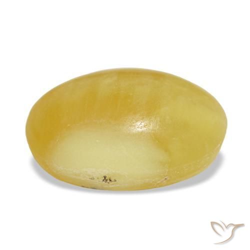 Натуральный жёлтый опал 4,91 карата огранка овал, непрозрачный