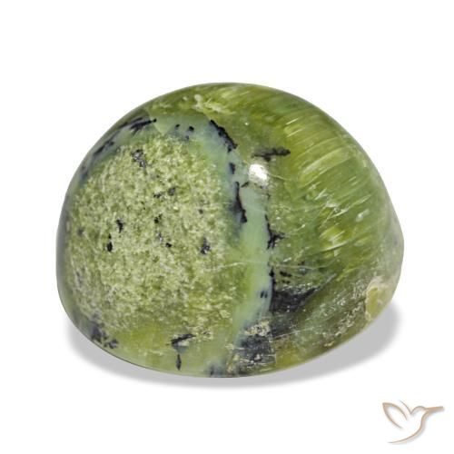 Натуральный зелёный опал 6,61 карата огранка овал, непрозрачный