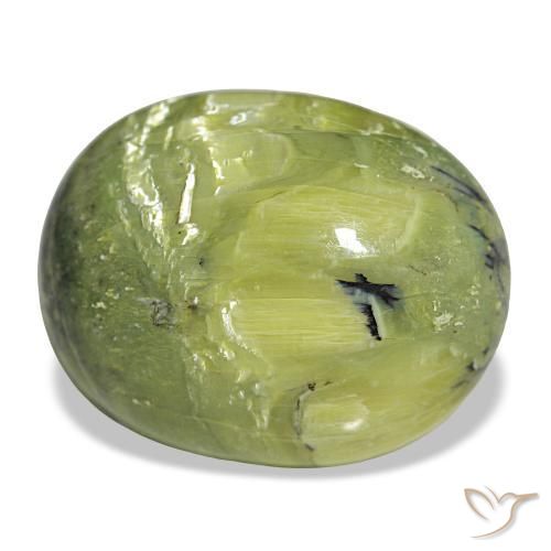 Натуральный зелёный опал 21,92 карата огранка овал, непрозрачный