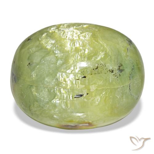Натуральный зелёный опал 21,69 карата огранка овал, непрозрачный