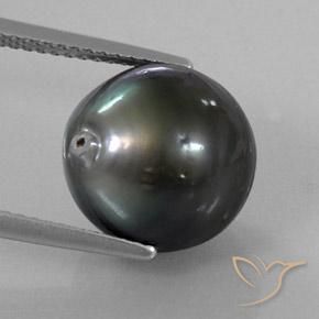 11.77ct Натуральный Темное Серебро Жемчуг, причудливая, Непрозрачный