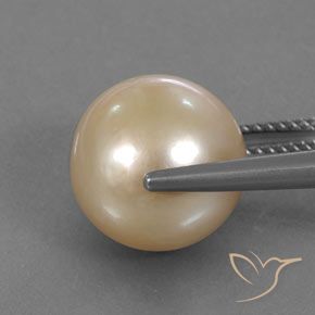 12.62 карата, натуральный Светло-оранжевый Жемчуг, Сфера / Шар, Непрозрачный
