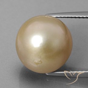 13.01 карата, натуральный Золотой Жемчуг, Сфера / Шар, Непрозрачный