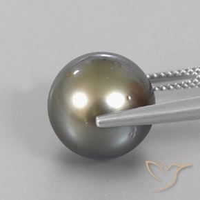 13.25 карата, натуральный Средне-темно-серый Жемчуг, Сфера / Шар, Непрозрачный