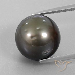 Натуральный желтовато-серебристый жемчуг 13,72 карата сфера / шар, непрозрачный