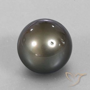 Натуральный желтовато-серебристый жемчуг 13,72 карата сфера / шар, непрозрачный