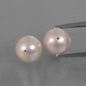 6.24 карата, натуральный Светло-оранжевый Жемчуг, Сфера / Шар, Непрозрачный