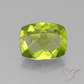 2.58ct Натуральный Желтовато-зеленый Перидот, Подушка, Чистота VS