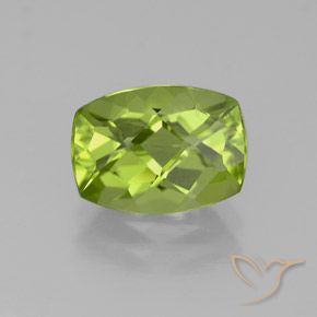 2.38ct Натуральный Светло-живой зеленый Перидот, Подушка, Чистота VS